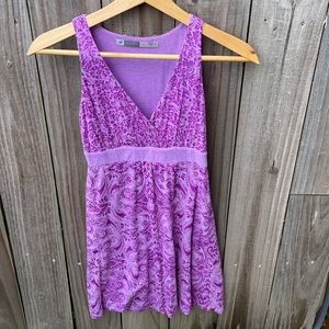 Athleta Purple Paisley Athletic Exercise Sundress Sz XXS